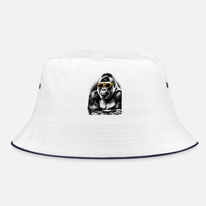 Gorilla Halftone Neon Yellow Sunglasses Bucket Hat