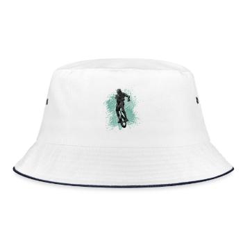 Artistic cycling, artistic cycling, indoor cycling - Bucket Hat - white/navy - Front