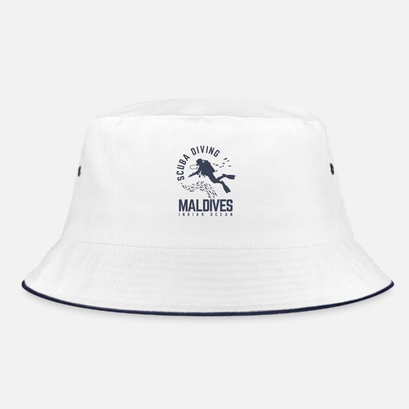 Maldives Dive Design Indian Ocean Bucket Hat