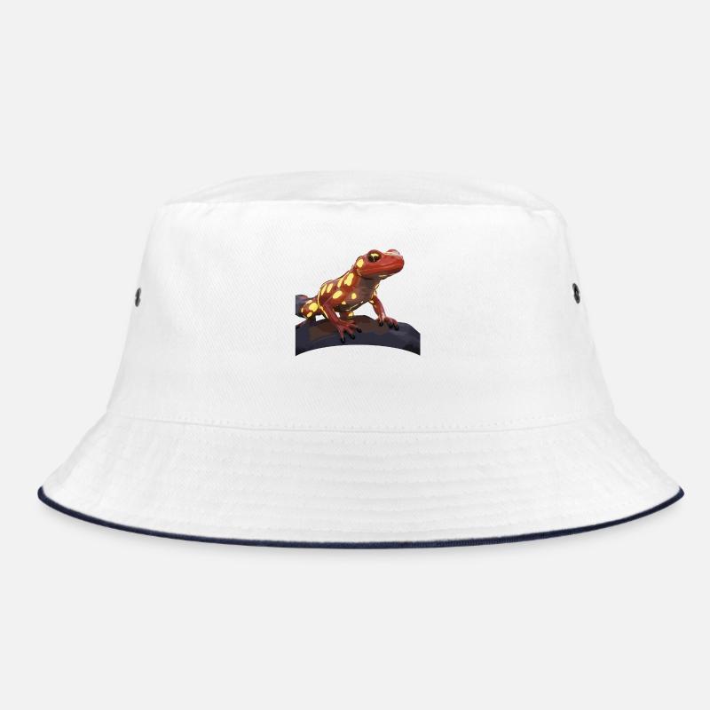 Neon Lizard on Rocks - Colorful Animal Design Bucket Hat