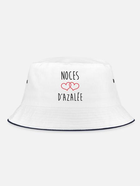 Azaleas Hochzeit 57 Jahre Ehe - Bucket Hat - Weiß/Navy - Vorne