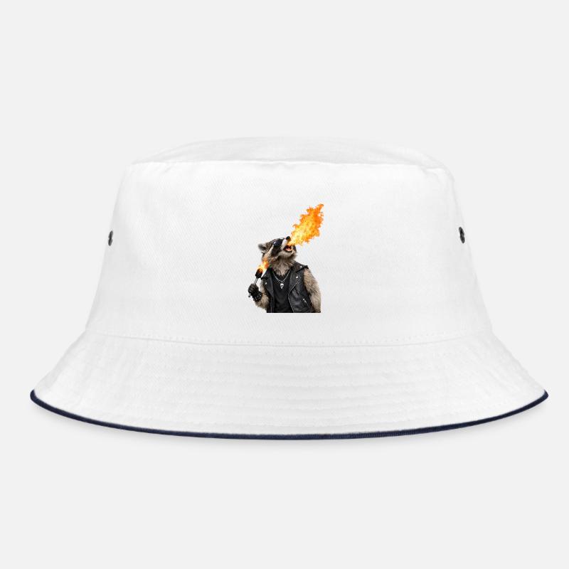 Fire Raider in Leather Look Bucket Hat