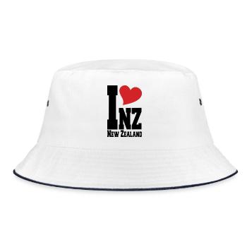 J’aime le cœur fier de Néo-Zélandais en Nouvelle-Zélande - Bob - blanc/marine - Devant