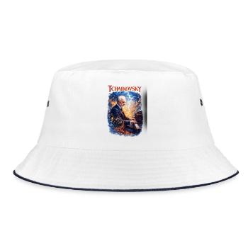 Tchaikovsky Feuerklang Piano - Bucket Hat - white/navy - Front