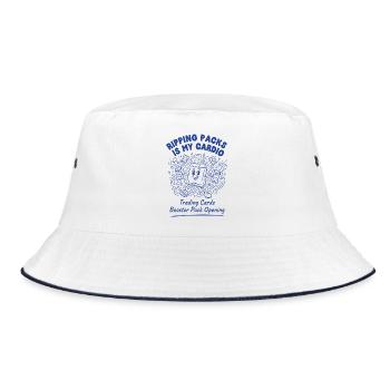 Packs zu rippen ist mein Cardio Cards Booster Pack - Bucket Hat - Weiß/Navy - Vorne