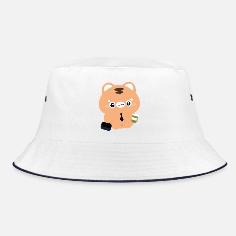Kawaii Tiger pleure avec du café Bob