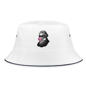 Genie with bubblegum and sunglasses - Bucket Hat - white/navy - Front