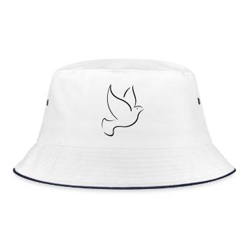 bird dove bird peace - Bucket Hat - white/navy - Front