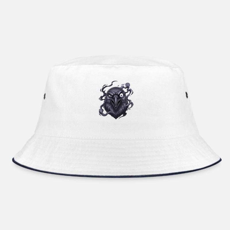 Dark Raven Head with Smoke Bucket Hat