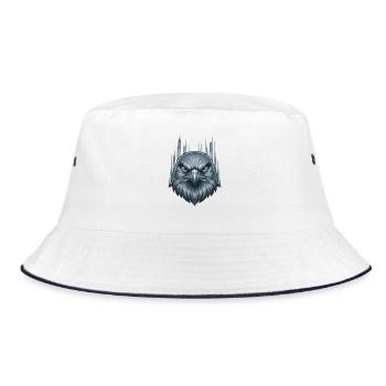 Icy Storm Eagle Head - Bucket Hat - white/navy - Front