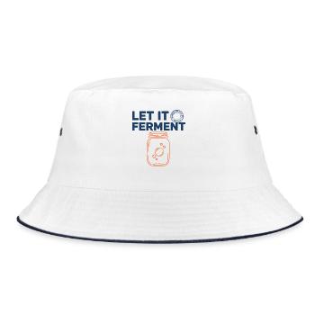 Sourdough Bread Baking Baker Sourdough Starter Jar - Bucket Hat - Weiß/Navy - Vorne