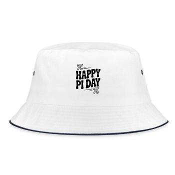 Happy Pi Day - Bucket Hat - white/navy - Front