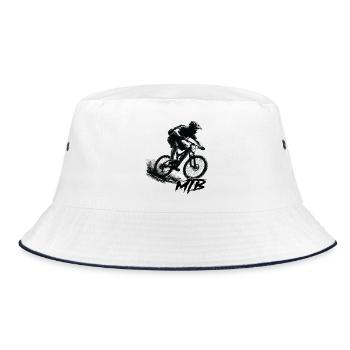 Mtb - Bucket Hat - Weiß/Navy - Vorne