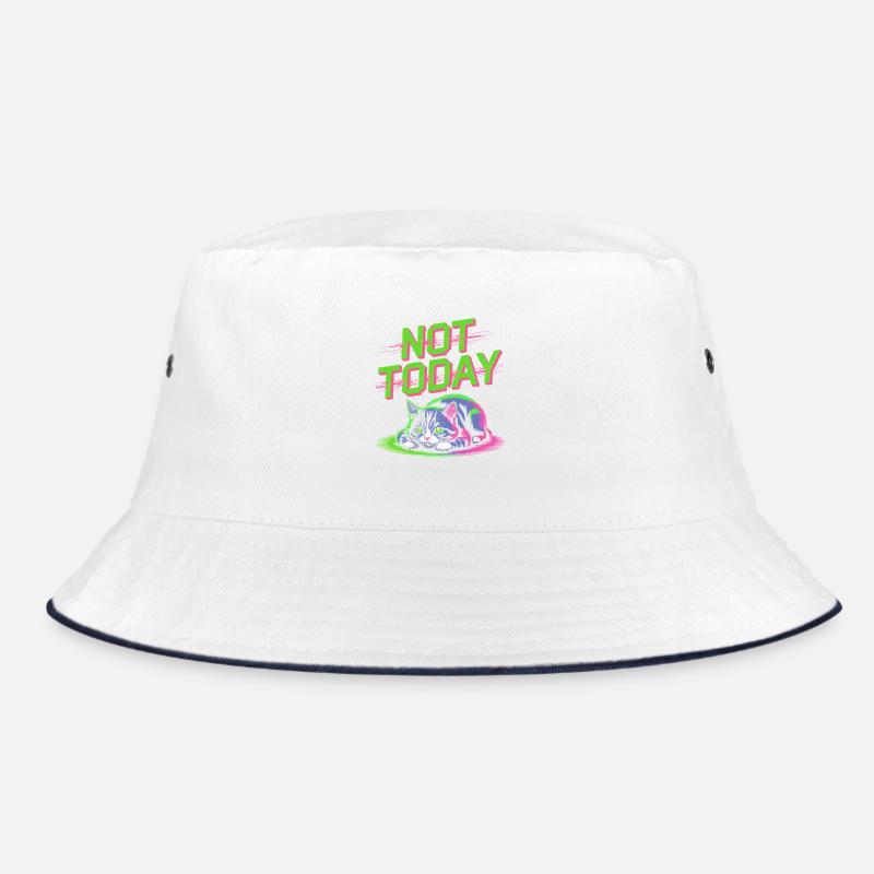Cat Saying Not Today Office Cat Home Office Cat Bucket Hat