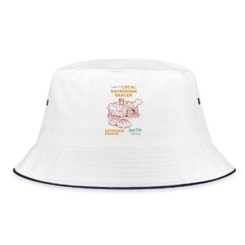 sourdough Local Sourdough Bread Baking Baker Era - Bucket Hat - white/navy - Front
