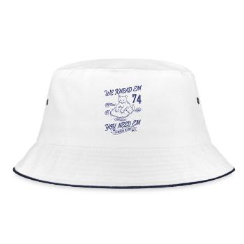 Sourdough Bread Baking We Knead Em You Need Em - Bucket Hat - white/navy - Front