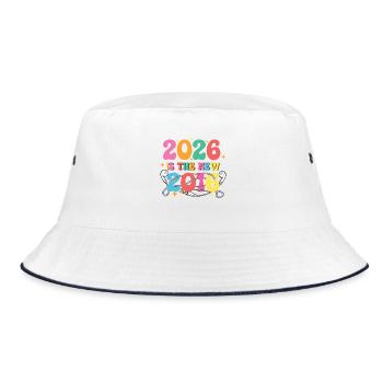 2026 New 2016 Nostalgia Y2K Vibes - Bucket Hat - white/navy - Front