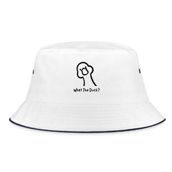 What The Duck? Funny duck design - Bucket Hat - white/navy - Front