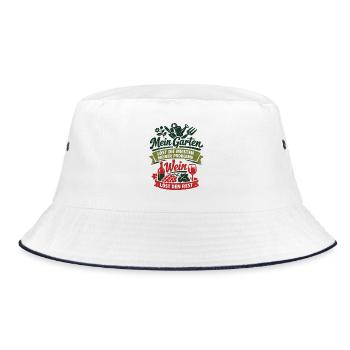 Mon jardin résout mes problèmes - Wine Saying - Bob - blanc/marine - Devant