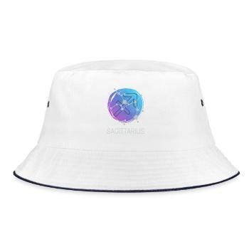 Sagittarius Sagittarius Zodiac Astrology Design - Bucket Hat - white/navy - Front