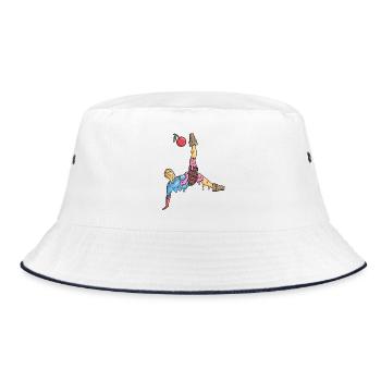 Fußball Eiscreme Kinder Fußballer Herren Fussball - Bucket Hat - white/navy - Front