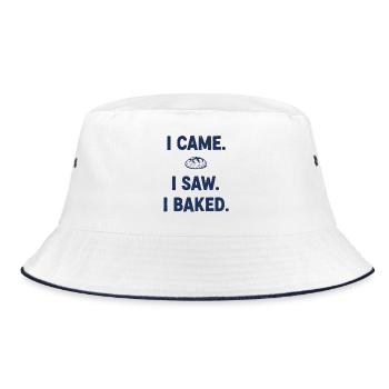I Came I Saw I Baked Sourdough Bread Baking - Bucket Hat - white/navy - Front