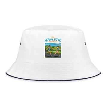 Relay Race: The Athletic Postman - Bucket Hat - white/navy - Front