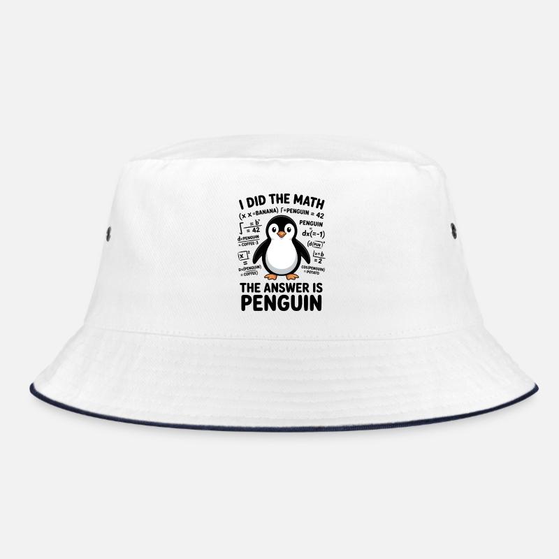 Mathe Sprüche Pinguin Lustiges Mathe Geschenk Bucket Hat
