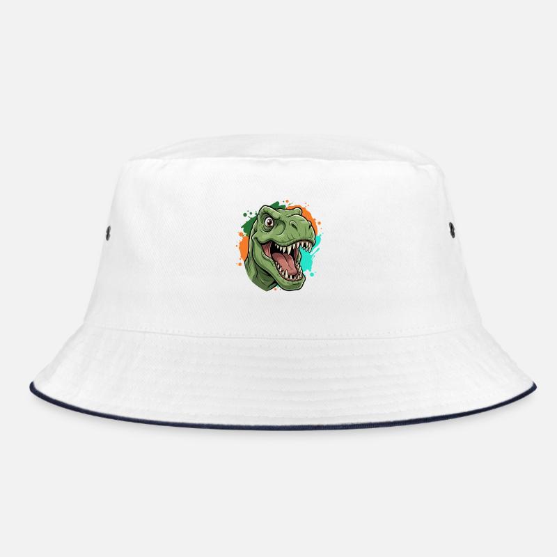 T-Rex Paint Splash Neon Print Bucket Hat
