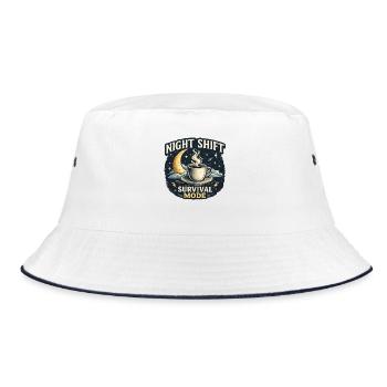 Night Shift Survival Mode Night Shift survival - Bucket Hat - white/navy - Front