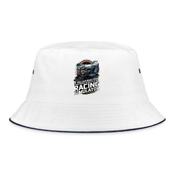 Racing Simulator - Bucket Hat - white/navy - Front