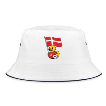 Denmark Football Fan Shirt for Proud Fans - Bucket Hat - white/navy - Front