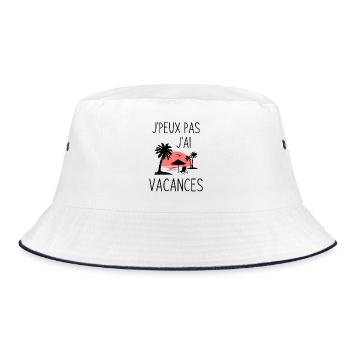 Coucher de Soleil Palmier - Bob - blanc/marine - Devant