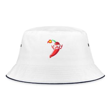 Chipotle Chilli Jalapeno Hot Chili Chili Pepper - Bucket Hat - white/navy - Front
