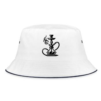 Shisha Hookah - Bucket Hat - white/navy - Front