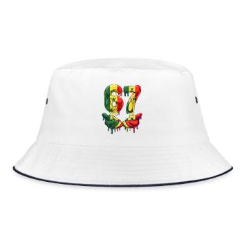 Fußball 67 Meme für Jungen Kinder 67 sechs sieben 6 7 - Bucket Hat - Weiß/Navy - Vorne