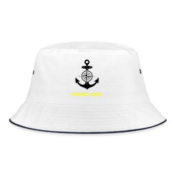 Cruise 2026 Anchor Compass - Bucket Hat - white/navy - Front