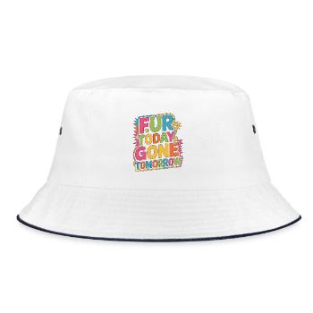 Vet Tech Fur Today Gone Tomorrow Animal Hospital - Bucket Hat - Weiß/Navy - Vorne