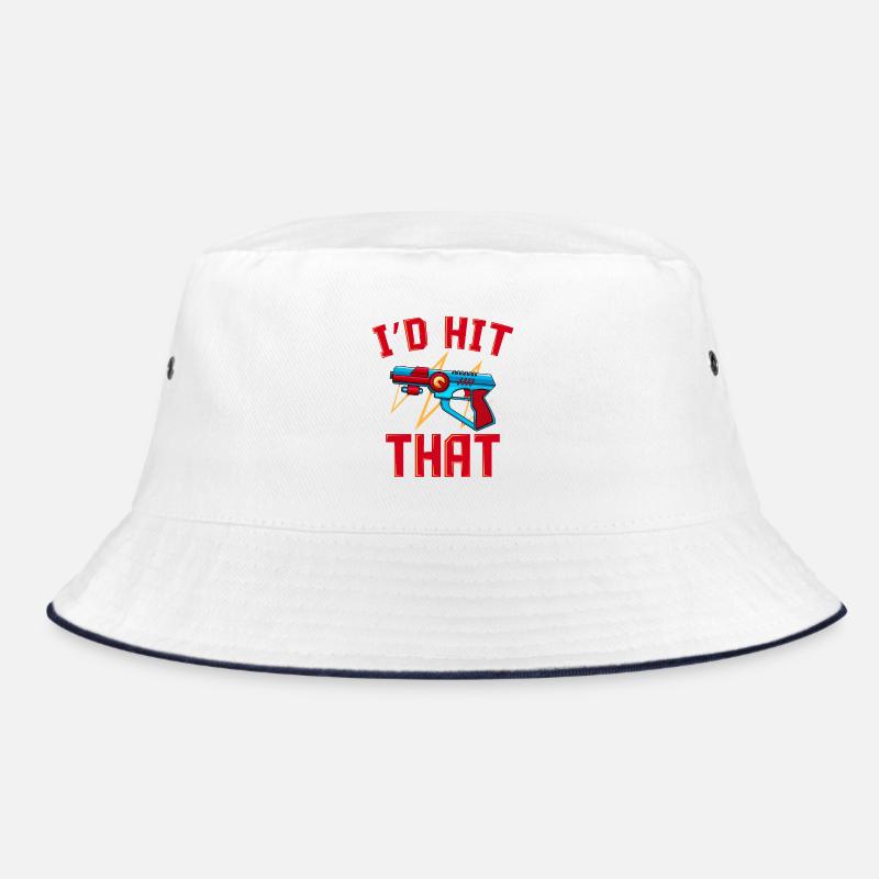 Laser Tag I'd Hit That Funny Blaster Gaming Art Bucket Hat