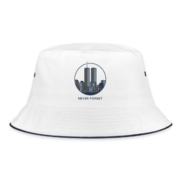 Never Forget Skyline Reminder - Bucket Hat - white/navy - Front