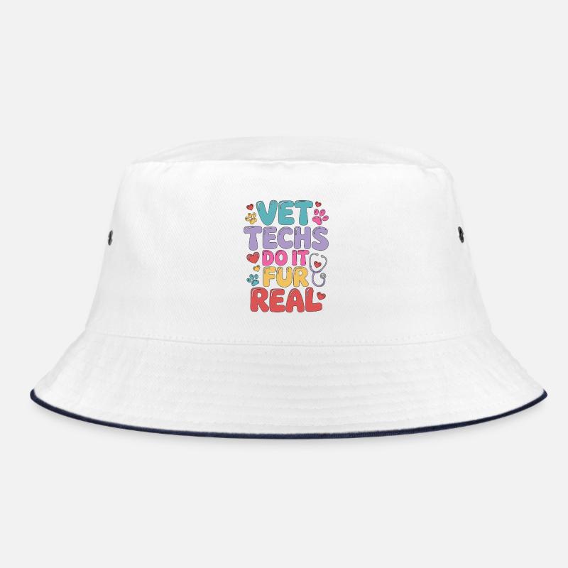 Vet Techs Do It Fur Real Veterinary Assistant Bucket Hat