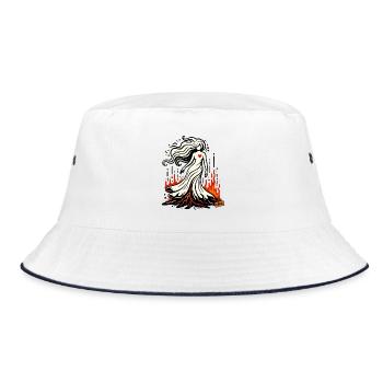 Ember Heart Siren - Bucket Hat - white/navy - Front