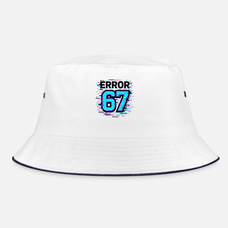 Error 67 Six Seven Glitch Cyber Meme Geschenkidee Bucket Hat