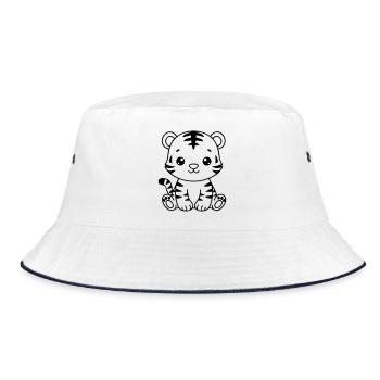 Petit tigre mignon – Petit noir et blanc - Bob - blanc/marine - Devant