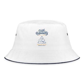 Pickleball Player Dink Responsibly Love Pickleball - Bucket Hat - white/navy - Front