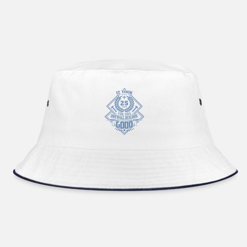 Funny drywall builder birthday 25 years anniversary Bucket Hat