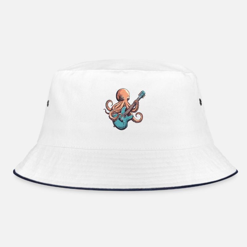 Tintenkrake mit E-Gitarre Bucket Hat
