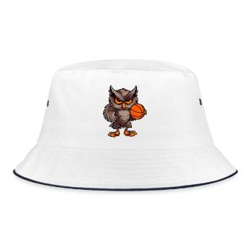 Hibou de basket-ball - Bob - blanc/marine - Devant