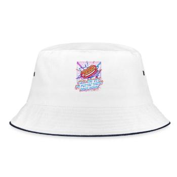Ruf den Tierarzt an, ich lasse diese Hunde einschl - Bucket Hat - Weiß/Navy - Vorne