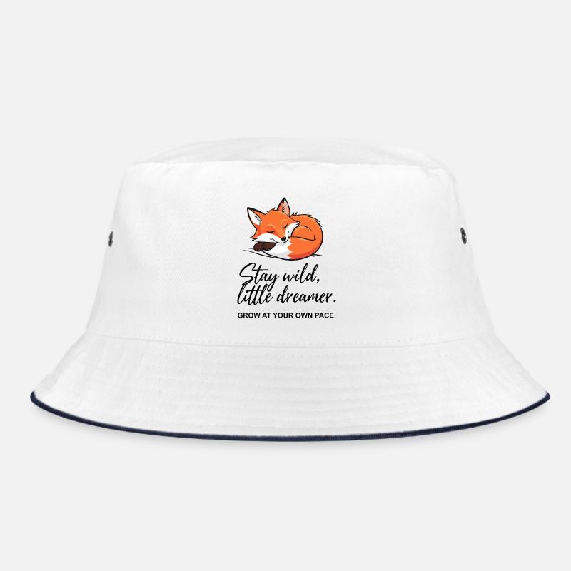Fox Dreamer: Stay Wild Message Bucket Hat